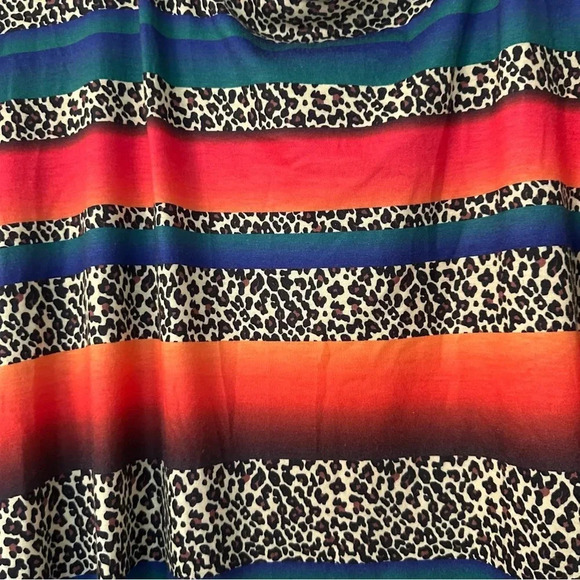 Women’s Boutique Colorful Serape & Cheetah Print Striped Kimono One Size GUC - Picture 6 of 7